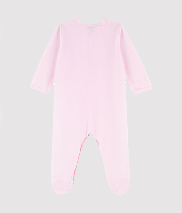 Dors-bien b&eacute;b&eacute; fille en velours rose rose