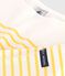 Teeshirt marinière enfant en coton manches longues blanc MARSHMALLOW/ ORGE