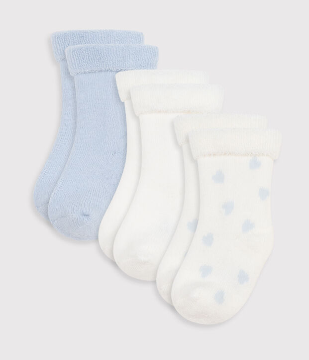 Lot de chaussettes naissance en coton uni multicouleur