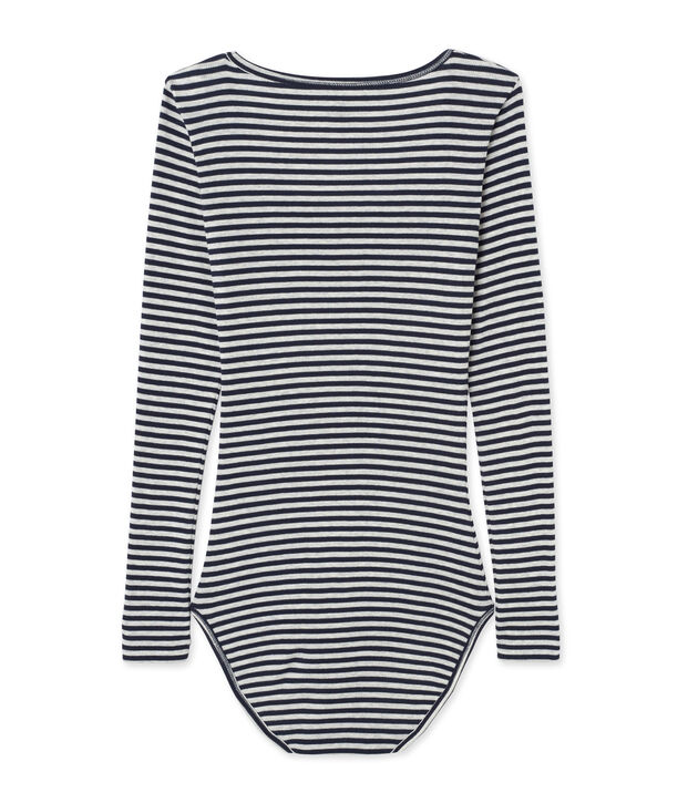 Body femme rayures Colette bleu/gris
