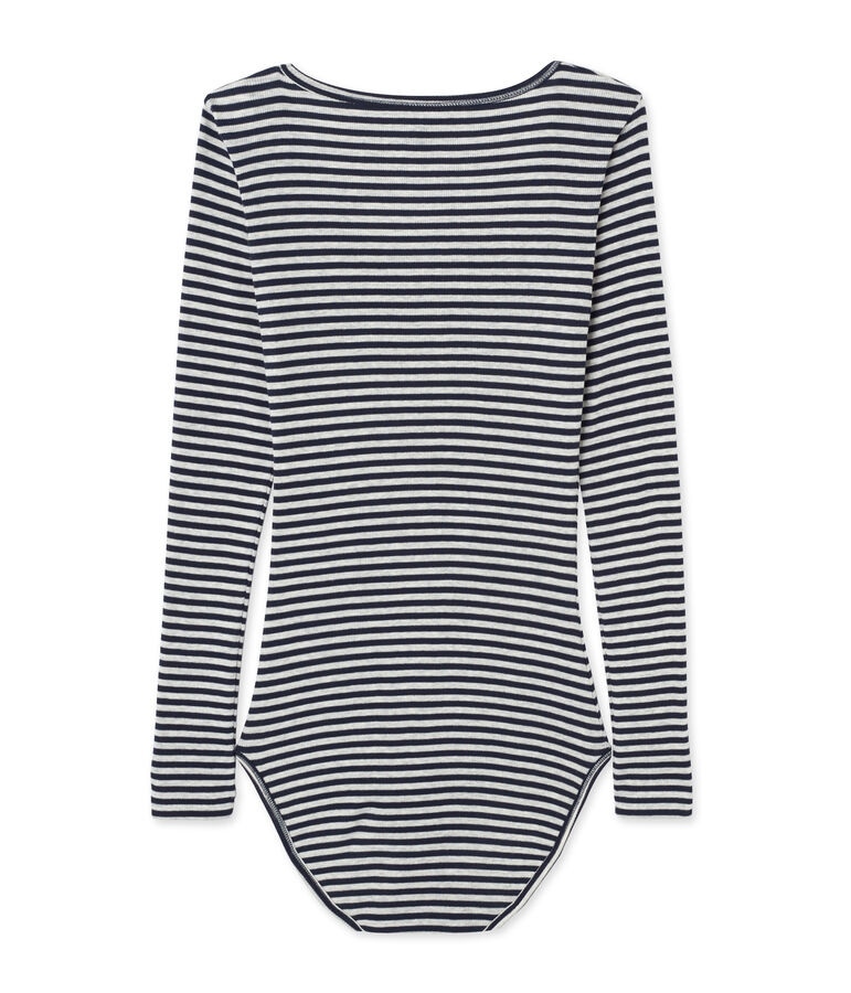 Body femme rayures Colette bleu/gris