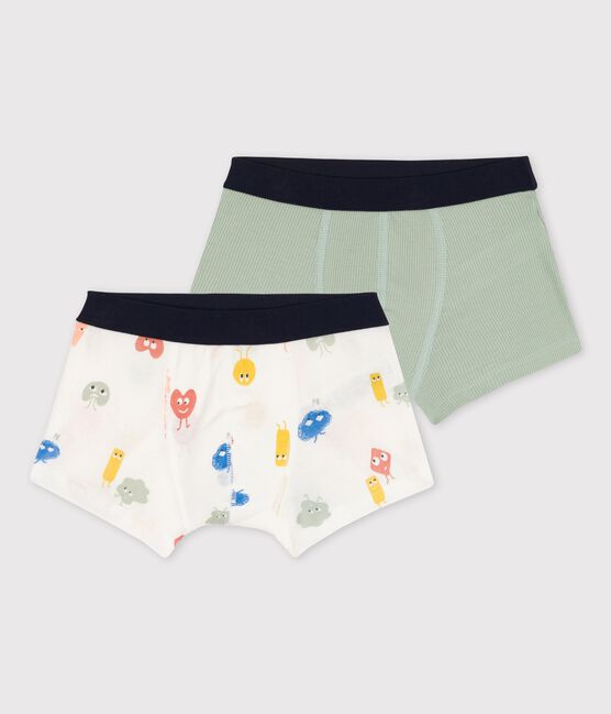 Lot de 2 boxers petit garçon émotions en coton et lyocell variante 1