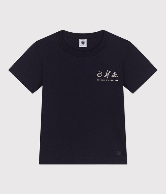 Tee-shirt en jersey léger enfant garçon bleu SMOKING