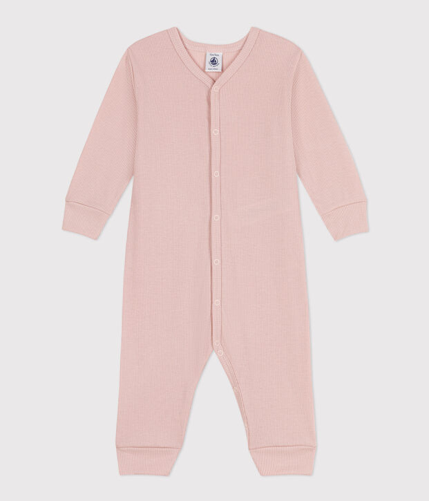 Dors-bien sans pieds en coton lyocell rose