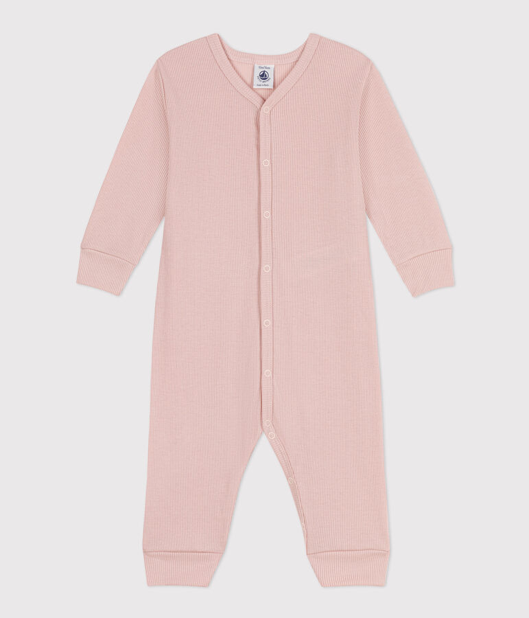 Dors-bien sans pieds en coton lyocell rose