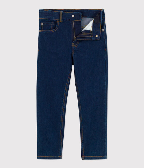 Pantalon droit denim enfant garçon bleu DENIM BRUT