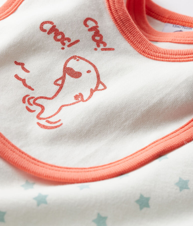 Combicourt b&eacute;b&eacute; gar&ccedil;on en c&ocirc;te blanc MARSHMALLOW/vert VERGLAS