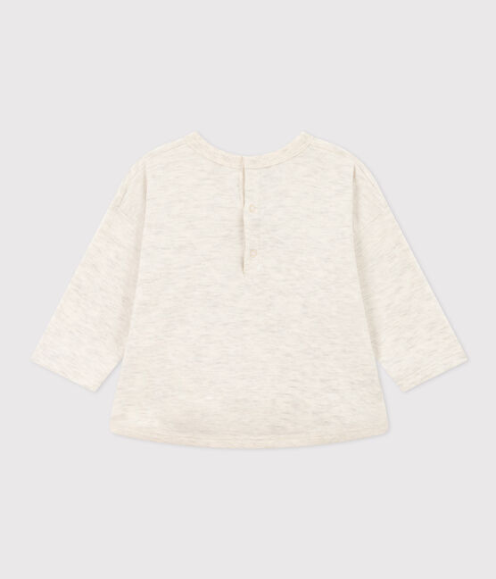 Tee-shirt manches longues en tubique bébé beige MONTELIMAR CHINE