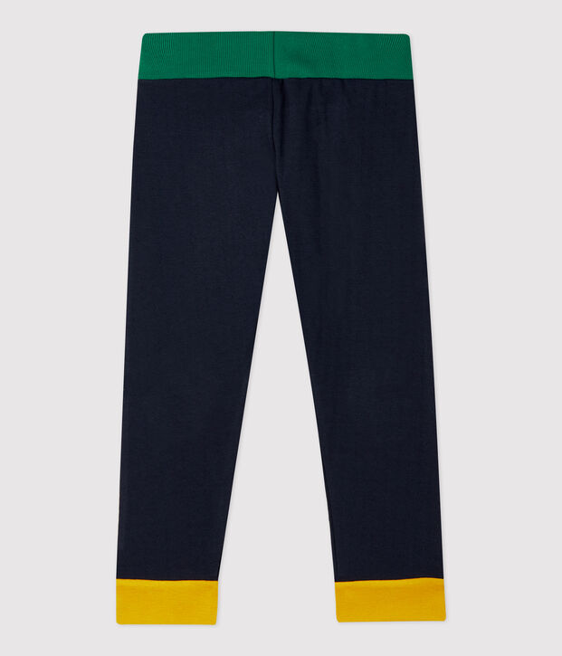 Pantalon en coton b&eacute;b&eacute;. bleu/multicouleur