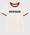 T-shirt imprimé Bonjour Femme blanc MARSHMALLOW/rouge TERKUIT