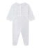 Dors bien bébé fille imprimé cœurs blanc ECUME/bleu MEDIEVAL