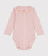 Body manches longues à collerette en coton bébé