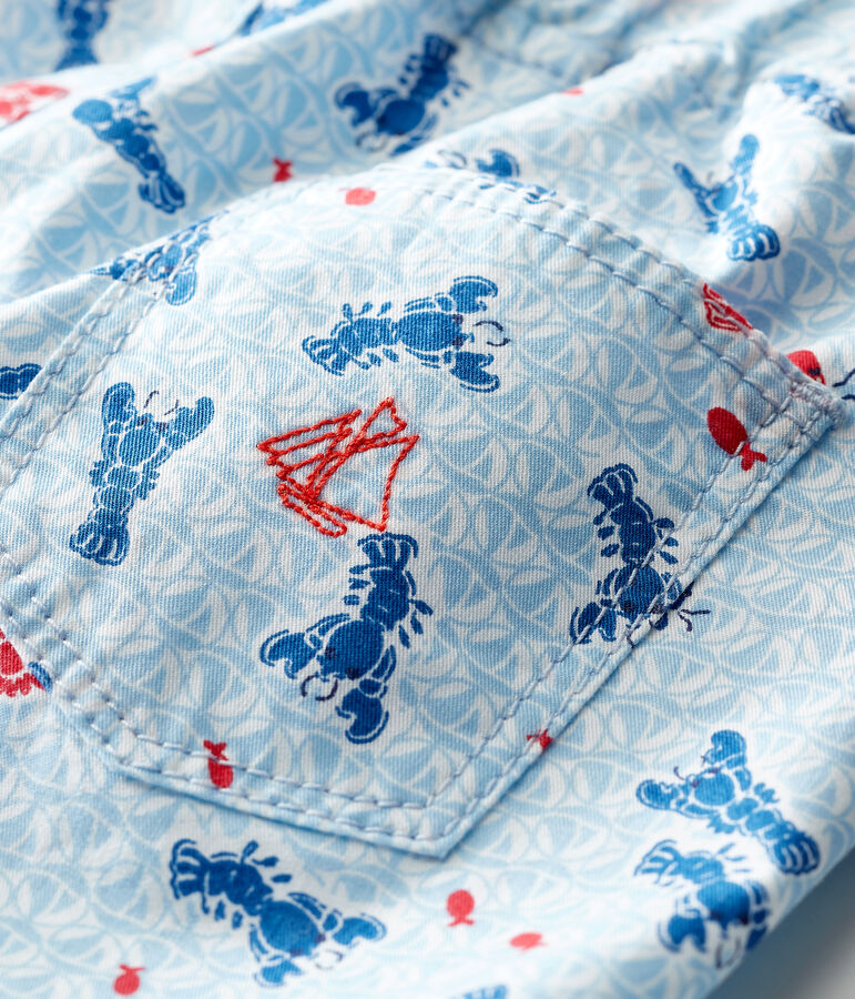 Short imprim&eacute; b&eacute;b&eacute; gar&ccedil;on blanc/multicouleur