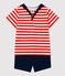 Ensemble deux pièces style marin bébé rouge PEPS/blanc MULTICO