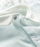 Ensemble 2 pièces bébé garçon en côte blanc MARSHMALLOW/bleu JASMIN