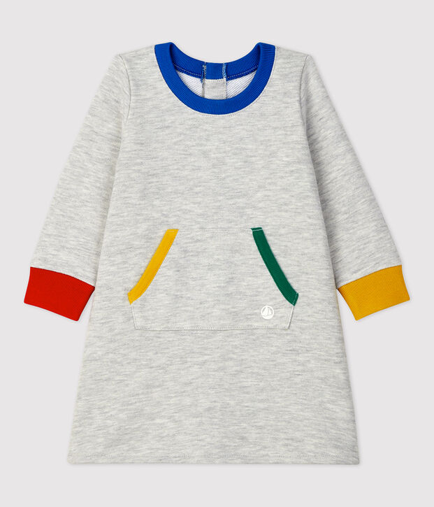 Robe en molleton b&eacute;b&eacute;. gris