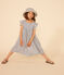 Capeline en gaze de coton fleurs bleues enfant fille AVALANCHE/ INCOGNITO