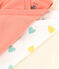 Lot de 3 bodies croisés manches courtes en coton coeur bébé variante 1
