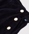 Pantalon wide leg enfant en velours bleu marine