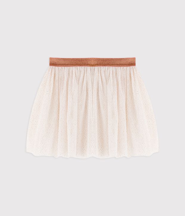 Jupe en tulle enfant fille blanc/rose