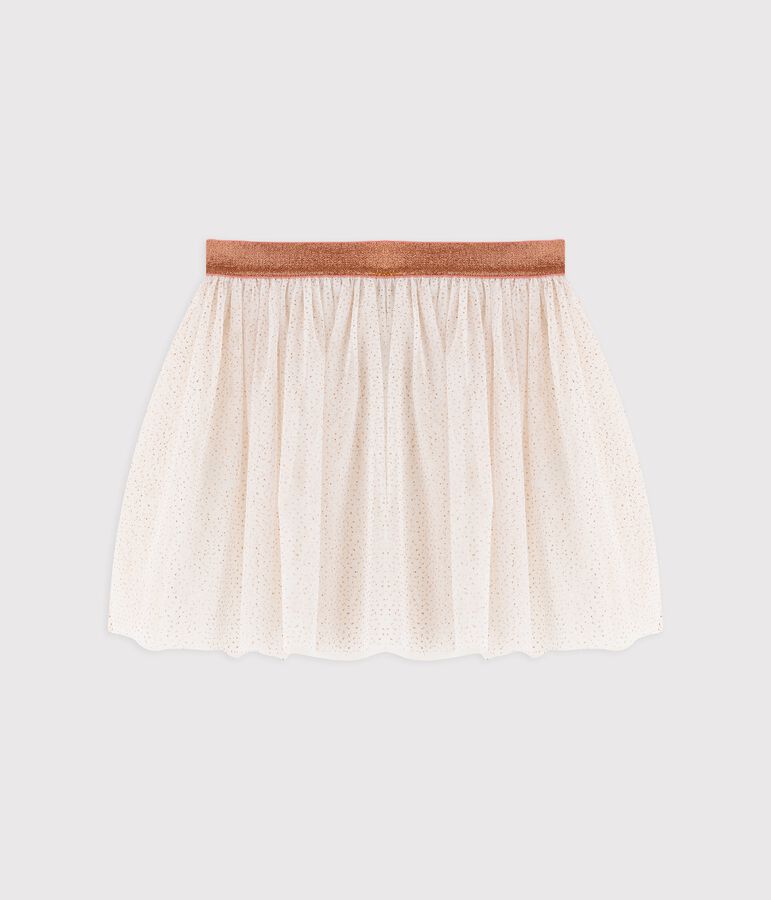 Jupe en tulle enfant fille blanc/rose