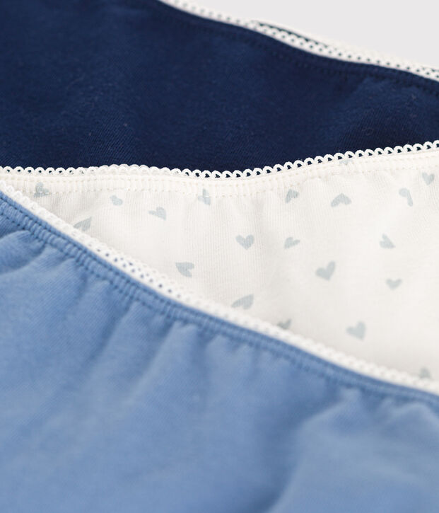 Lot de 3 shorties en coton et &eacute;lasthanne enfant multicouleur