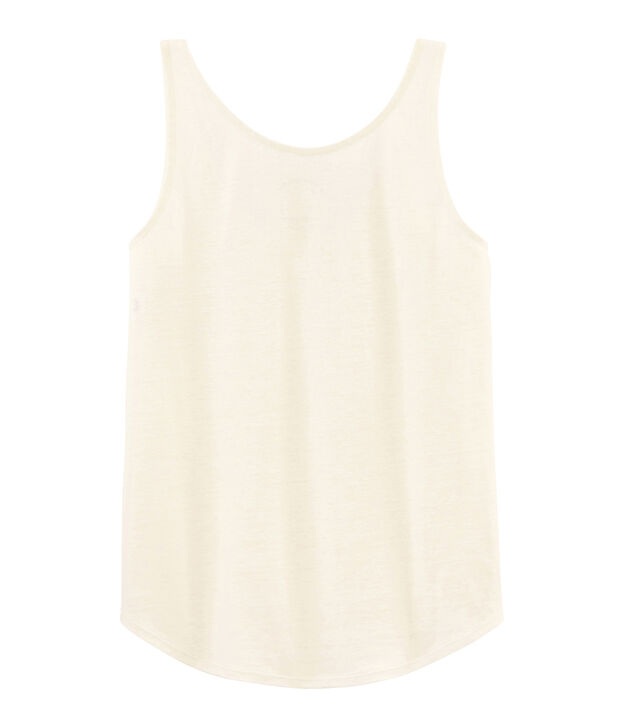 Debardeur lin femme blanc