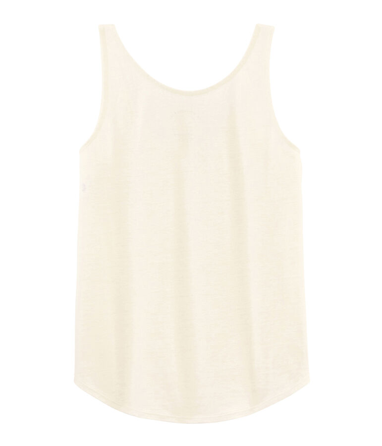Debardeur lin femme blanc