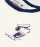 Robe manches courtes en coton enfant fille bleu MEDIEVAL/blanc MARSHMALLOW
