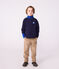 Pantalon droit enfant en velours uni beige ROCHE CLAIR
