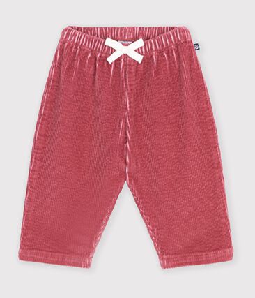 Pantalon bébé en velours uni