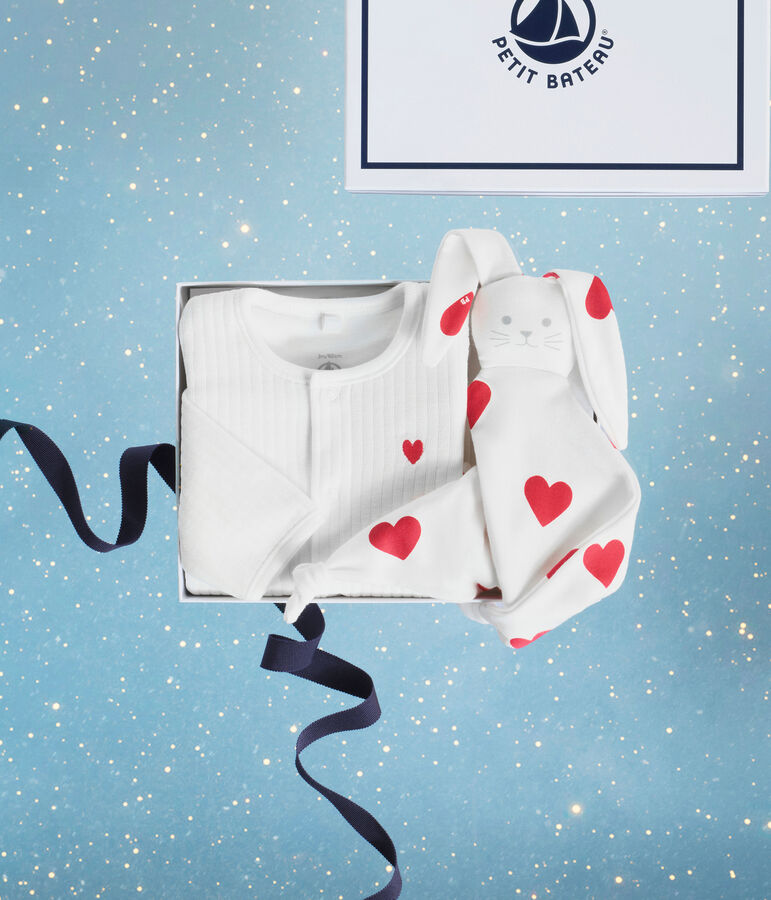 Ensemble cadeau naissance en velours variante 1