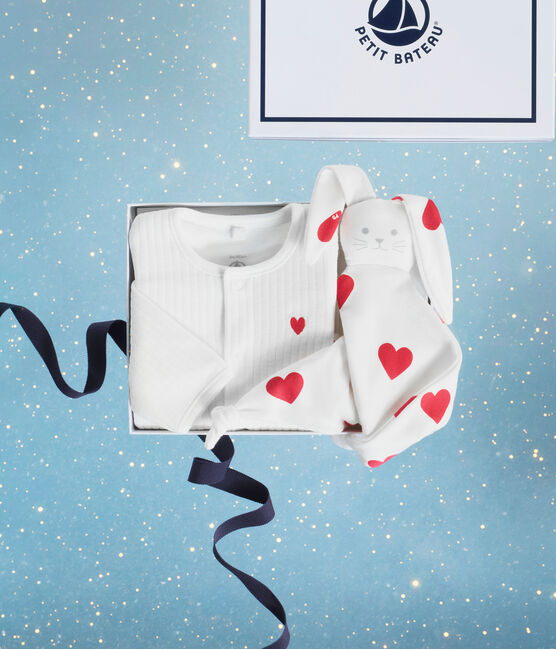 Ensemble cadeau naissance en velours variante 1