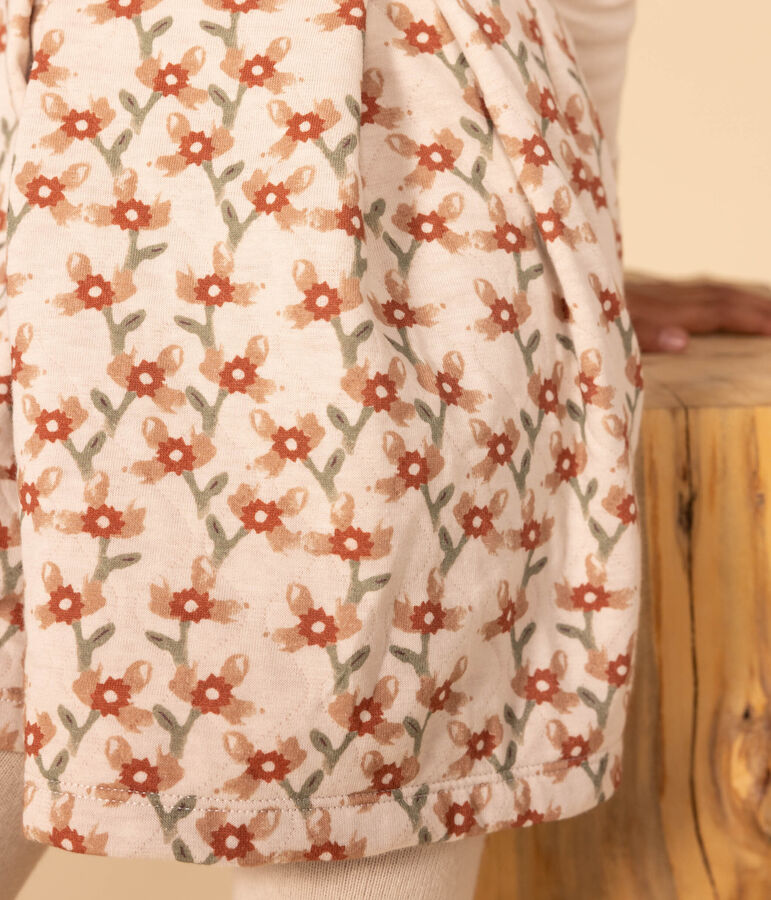 Robe manches longues imprim&eacute;e enfant fille blanc AVALANCHE/ MULTICO