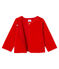 Cardigan bébé fille en maille velours rouge TERKUIT