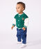 Teddy bébé en coton bi-colore vert EVERGREEN/ MILK