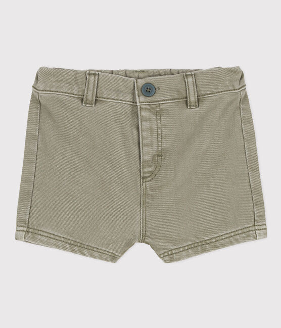 Short bébé en denim vert MARECAGE