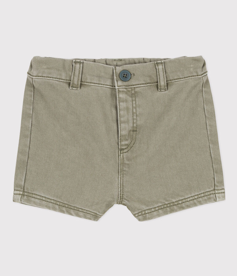 Short b&eacute;b&eacute; en denim vert MARECAGE