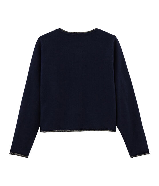 Cardigan tricot enfant fille bleu SMOKING