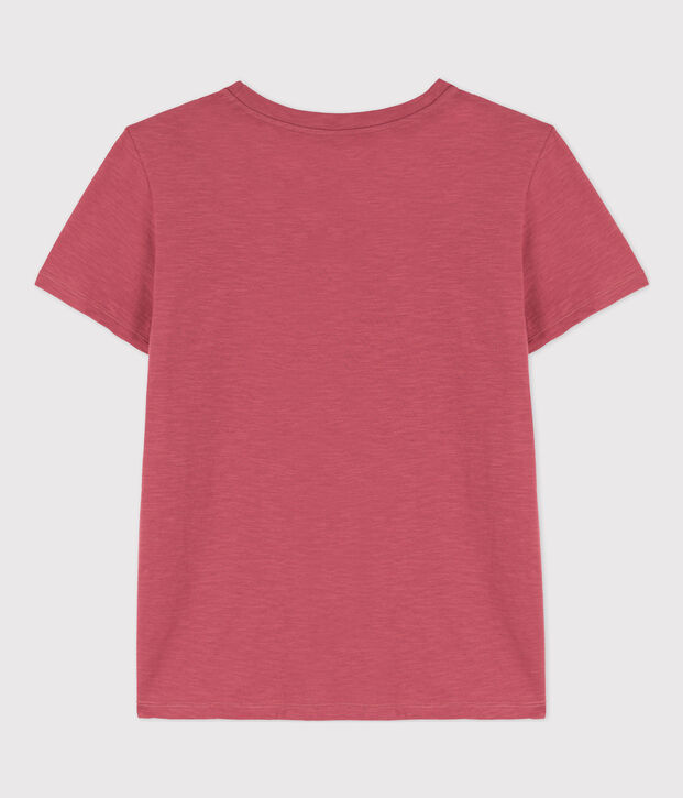 Tee-shirt LE DROIT col rond en coton Femme rose