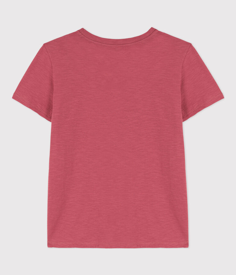 Tee-shirt LE DROIT col rond en coton Femme rose PAPI