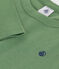 Tee-shirt manches longues en côte enfant fille / garçon vert PALMERAIE