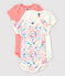Lot de 3 bodies manches courtes fantaisie bébé fille variante 1