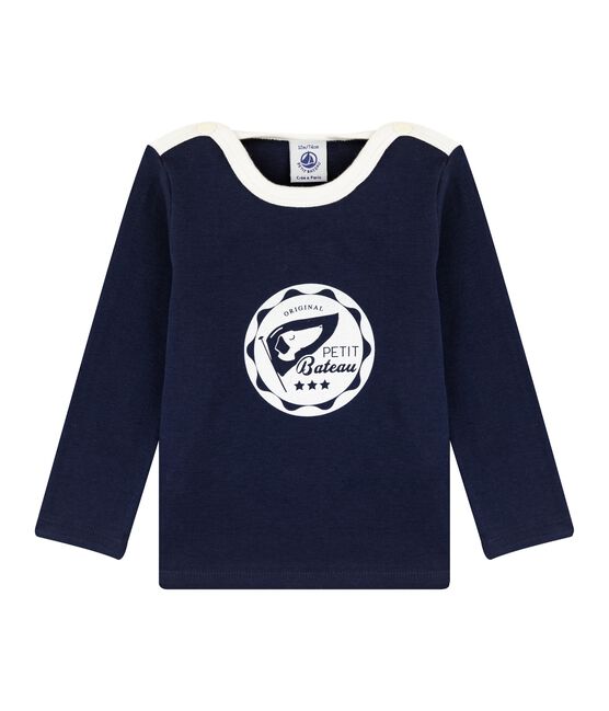 Tee-shirt bébé garçon bleu SMOKING