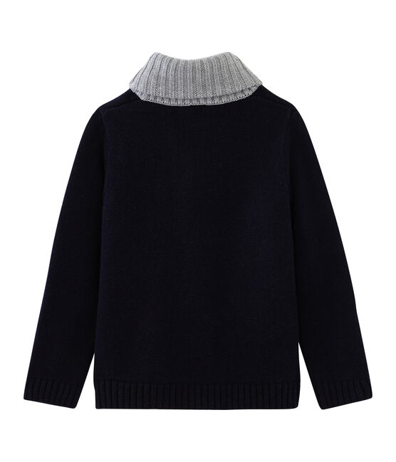 Cardigan tricot enfant garçon gris SUBWAY/bleu SMOKING/ CUIVRE