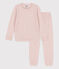Pyjama en bouclette éponge grattée enfant rose SALINE