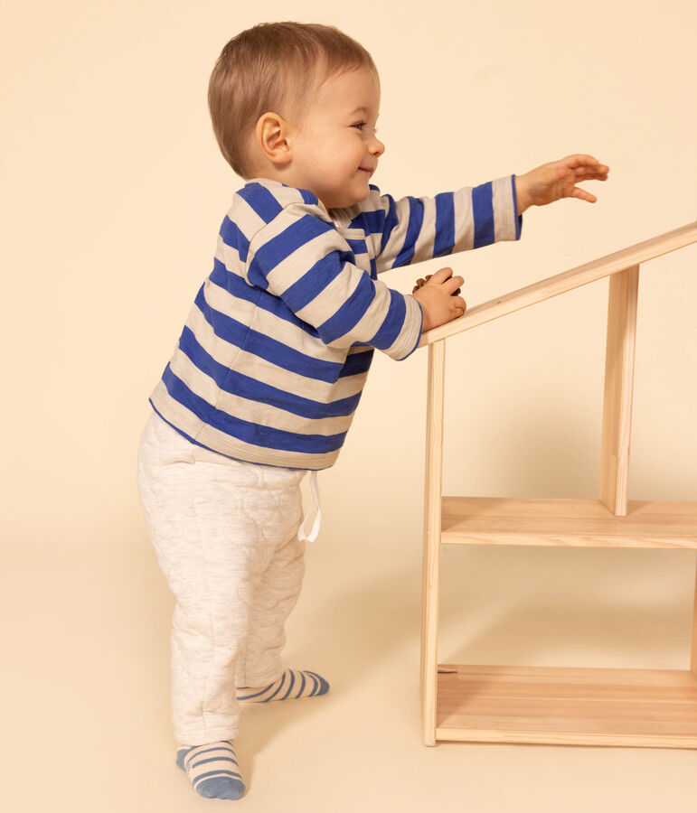 Pantalon en tubique matelass&eacute; b&eacute;b&eacute; beige