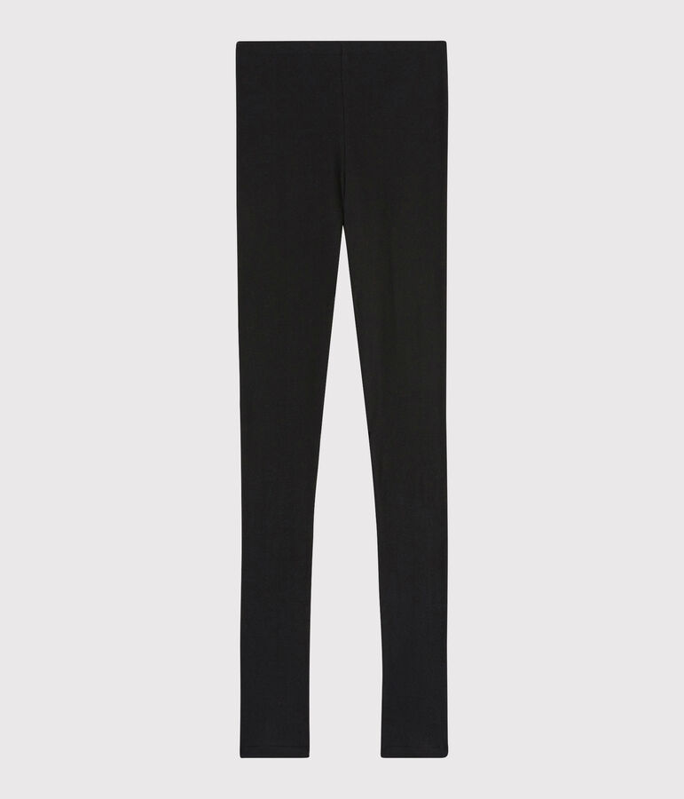 Legging laine et coton Femme noir