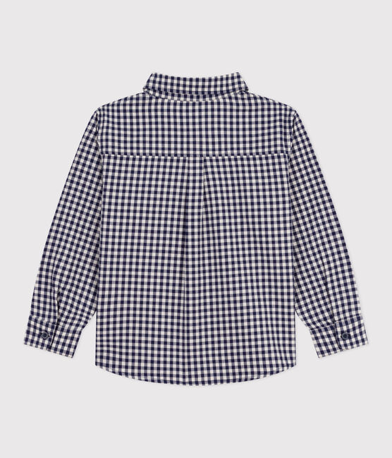 Chemise enfant en coton à carreaux bleu SOIR/ MILK