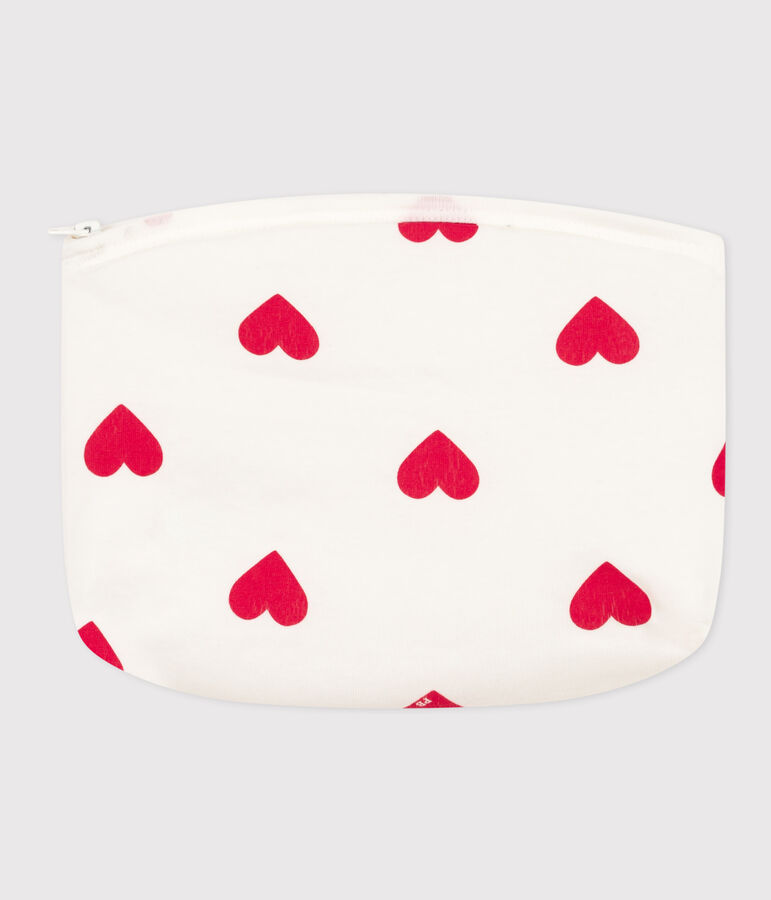 Pochette C&oelig;urs blanc MARSHMALLOW/rouge TERKUIT